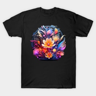 fluorescent floral T-Shirt